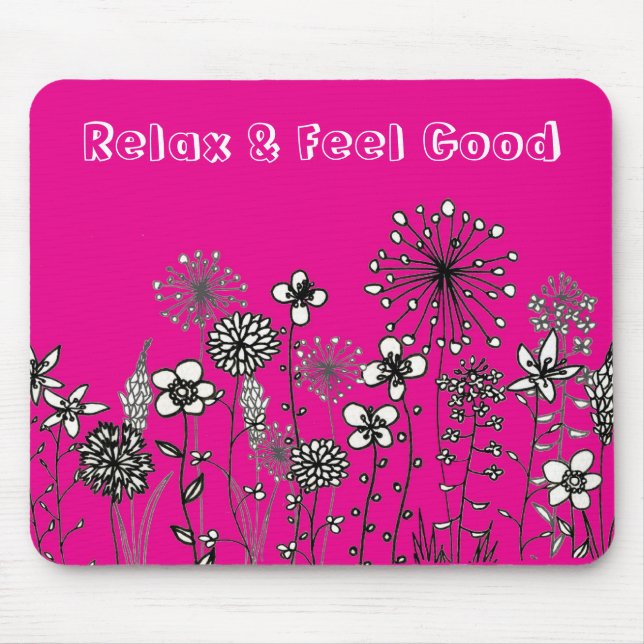 ::: Flor cor-de-rosa Sparkling::: Mousepad (Frente)