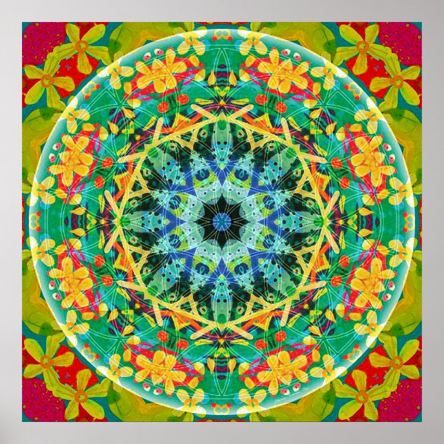 Flor da vida Mandala 10 Poster (Frente)