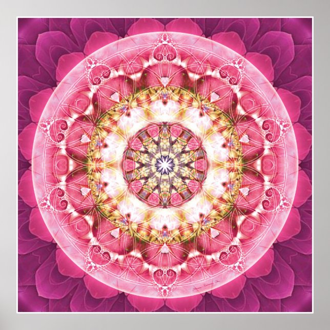 Flor da vida Mandala 5 Poster (Frente)