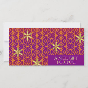 FLOR DA VIDA - padrão de ouro vermelho