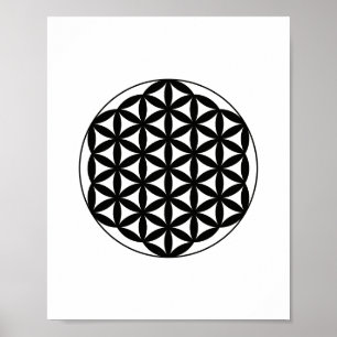 Flor da vida - Poster da Arte de Muro Sagrada da G