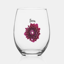 Flor Dahlia Roxo Profundo Personalizado