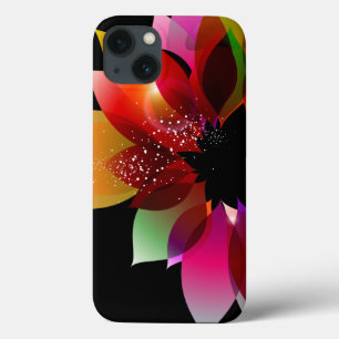 Flor de abstrato a preto