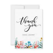 Flor de Aquarela de Primavera Agradecimento Plano