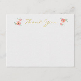 Flor De Aquarela Obrigado Cartões