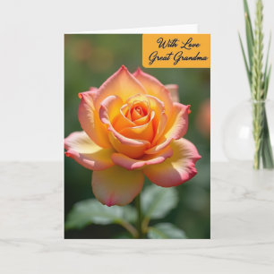 Flor de Bolinhas com Amor Avozinha Cartão