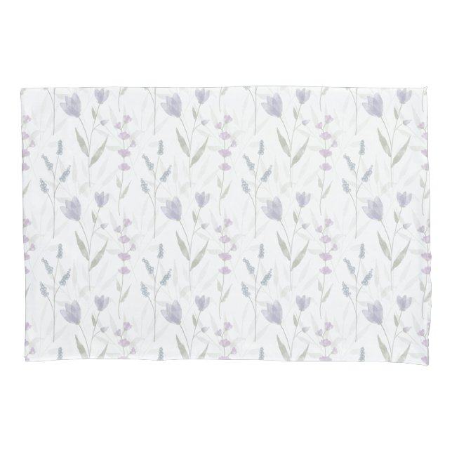 Flor de Campo Aguarela Roxo Azul  (Frente-Esquerda)