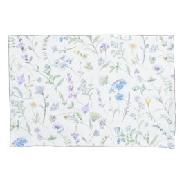 Flor de Campo Aquarela Roxo Azul