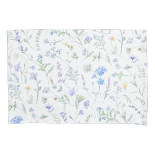 Flor de Campo Aquarela Roxo Azul