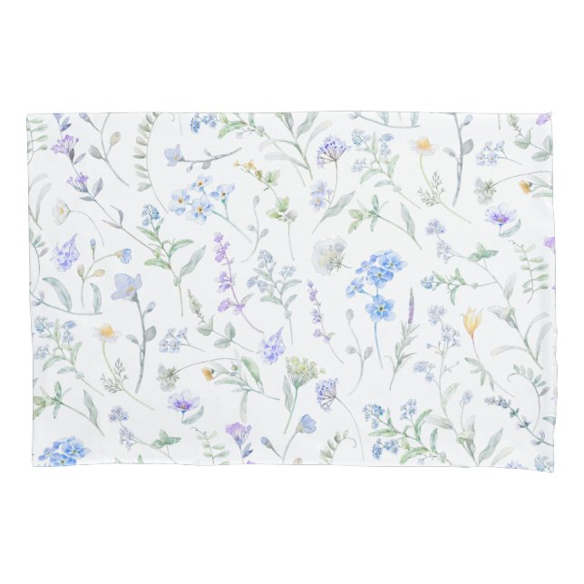 Flor de Campo Aquarela Roxo Azul (Frente)