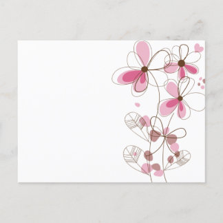 Flor de cartão postal rosa