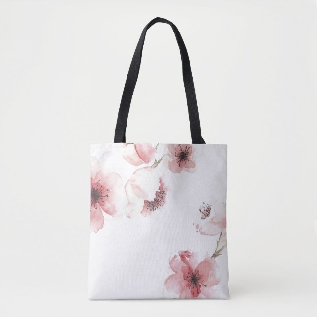 Flor de cereja simples, mas elegante| Saco de Tote (Frente)