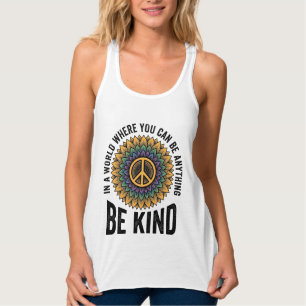 Flor de Chuva de Cores da Paz Camisa Vintage Be Ki