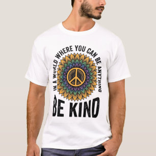 Flor de Chuva de Cores da Paz Camisa Vintage Ser G