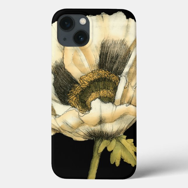 Flor de Creme Poppy no Fundo Preto (Verso)