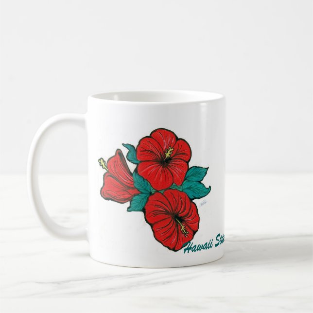 Flor de estado de Havaí, caneca do hibiscus (Esquerda)