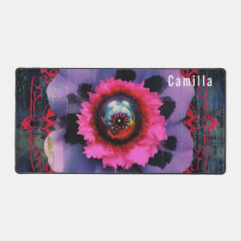 Flor de Gótico rosa e roxo. Nome editável