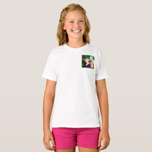 Flor de Hibiscus com T-Shirt Básico Escuro de 2 Ti