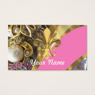Flor de lis bling Dourado