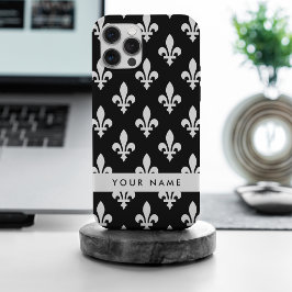 Flor de Lis, Branco sobre Preto, Branco, Seu Nome