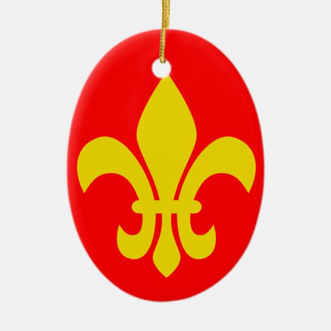 Flor de lis * enfeites de natal de France (Frente)