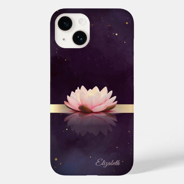  Flor de Lótus Boho Listra Dourada  (Verso)