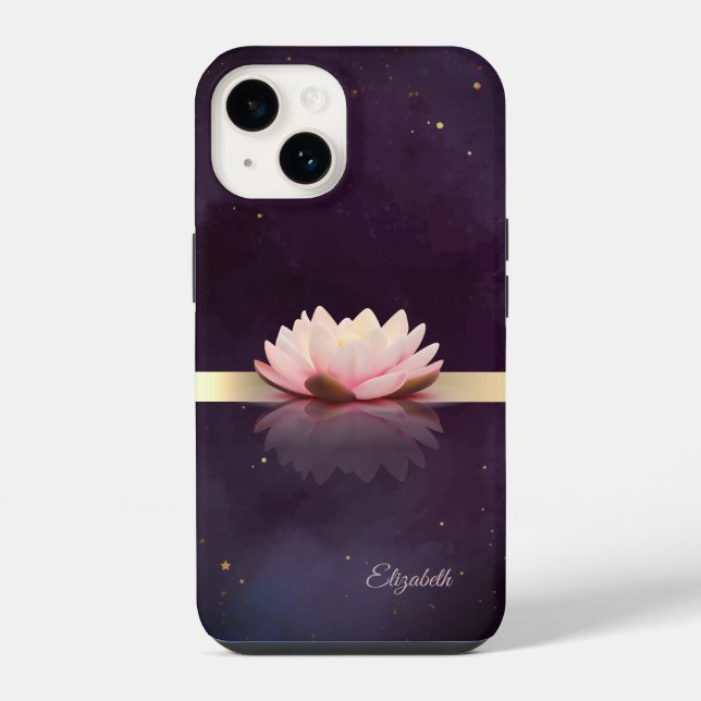  Flor de Lótus Boho Listra Dourada  (Verso)