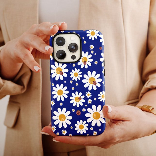 Flor de margarida azul | iPhone 14 Case-Mate (Criador carregado)