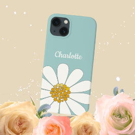 Flor de Margarida Branca Personalizar Nome Anivers
