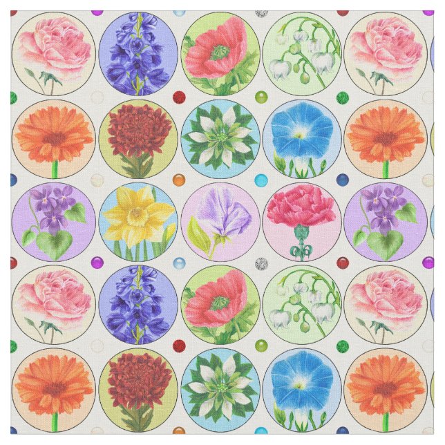 Flor de Nascimento Dott e Tecido Gem (Detalhe)