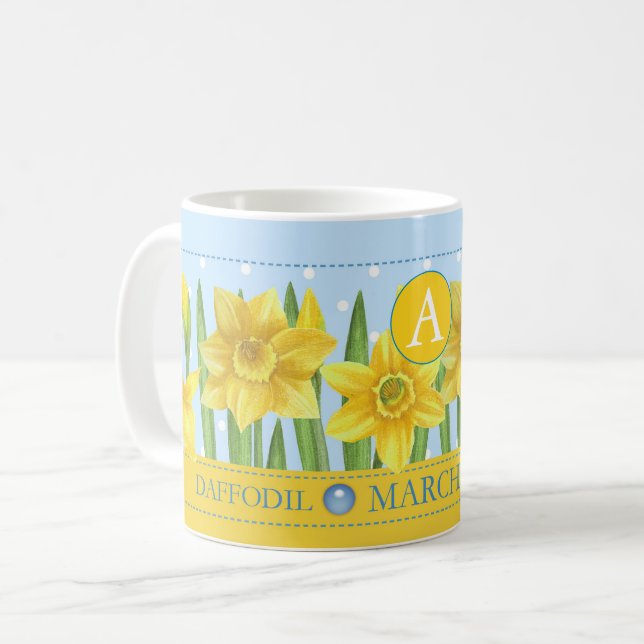 Flor de Nascimento e Caneca Clássica de Marcha Gem (Frente Esquerda)