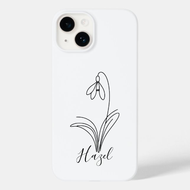 Flor de Nascimento Personalizado do Baixo Neve de  (Verso)