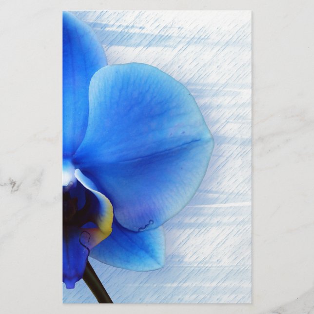 Flor de Orquídea Azul Amor Paz Destino Presente (Frente)