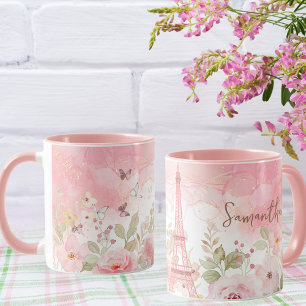 Flor de Paris - Caneca Personalizada da Torre Eiff