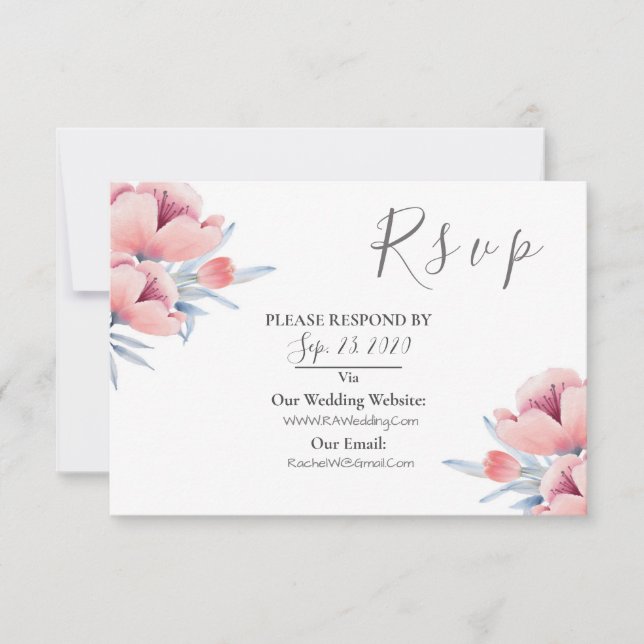 Flor de Pessegueiro | Resposta para Casamento Flor (Frente)