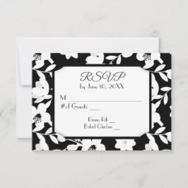 Flor de Preto e Branco RSVP