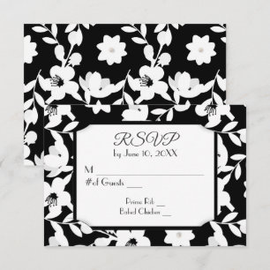 Flor de Preto e Branco RSVP