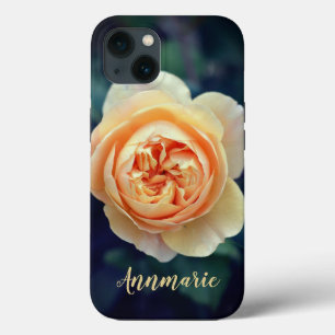 Flor de Rosa do Peachy Orange Garden Personalizada