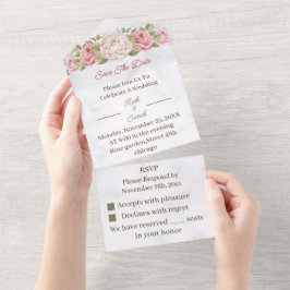 Flor de Rosa Personalizada Salvar a Data