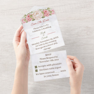 Flor de Rosa Personalizada Salvar a Data