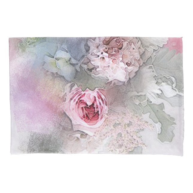 Flor de Rosas de Aquarela Elegante Moderna Floral (Frente)
