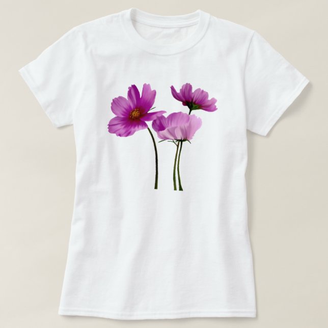 Flor de T-Shirt feminino (Frente do Design)