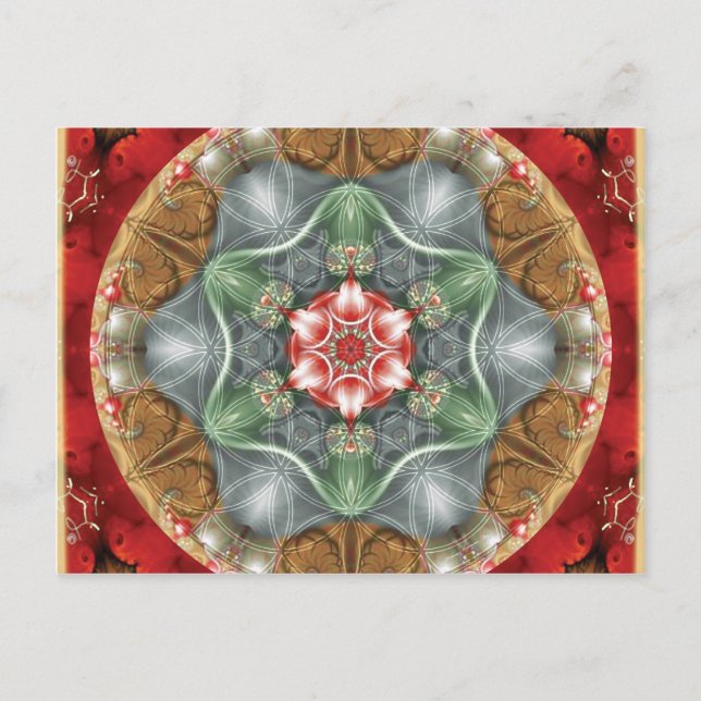 Flor de Vida Mandala 2 Cartões (Frente)