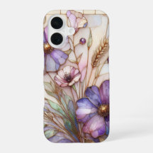 Flor de violeta em vitral