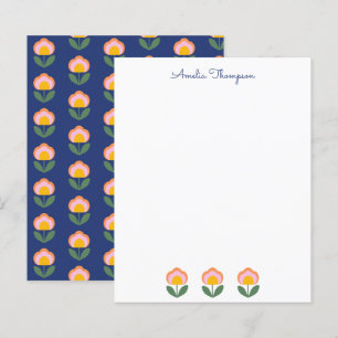Flor Dinamarquesa em Azul, Papel Personalizado