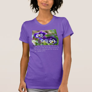 Flor do amor perfeito & t-shirt customizável da