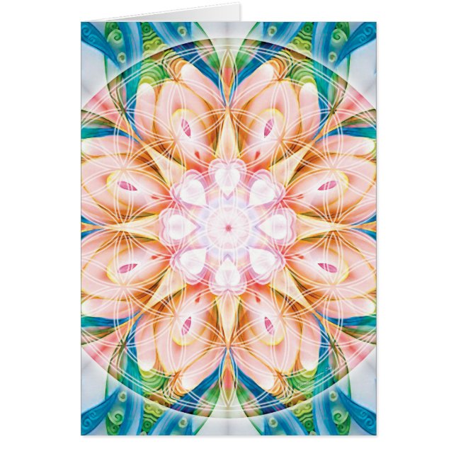 Flor do cartão da mandala 11 da vida (Frente)