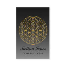 Flor do cartão de visita da ioga do símbolo da