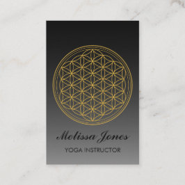 Flor do cartão de visita da ioga do símbolo da