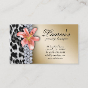 Flor do lírio do cartão de visita do leopardo da